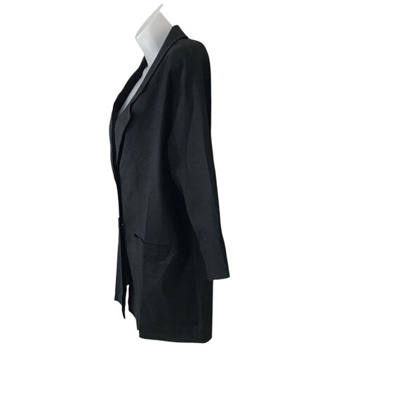 NWT Moussy Black Linen Blend Blazer Size F one size - Picture 4 of 7